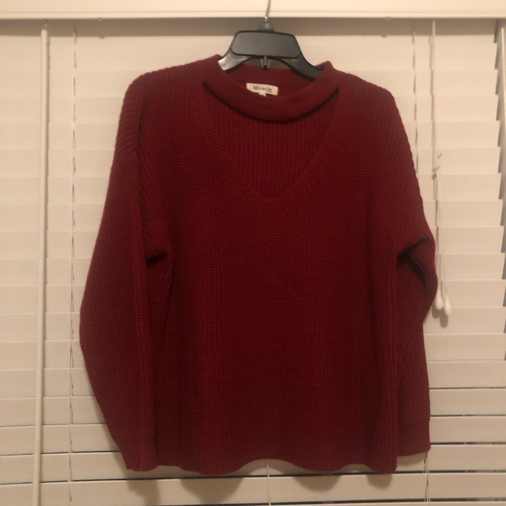 red sweater